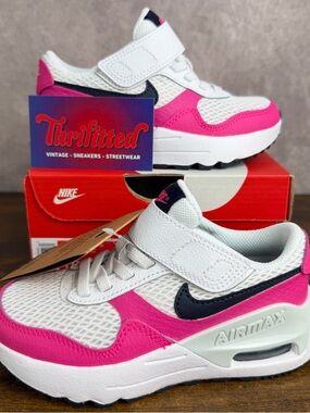 NEW Nike Air Max SYSTM White Fierce Pink PS Size Preschool DQ0285-110 Youth Shoe